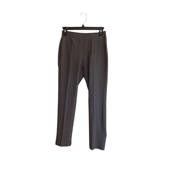 Eileen Fisher Womens Pants Size Small Gray Stretch Crepe Elastic Waist Knit - Picture 1 of 6